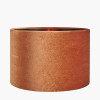 Bow 30cm Tobacco Velvet Cylinder Lampshade