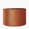 Bow 35cm Tobacco Velvet Cylinder Lampshade