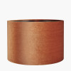 Bow 40cm Tobacco Velvet Cylinder Lampshade