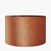 Bow 45cm Tobacco Velvet Cylinder Lampshade