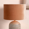 Bow 30cm Apricot Velvet Cylinder Lampshade