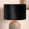 Bow 35cm Black Velvet Cylinder Lampshade