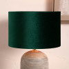 Bow 25cm Forest Green Velvet Cylinder Lampshade