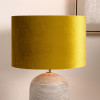 Bow 45cm Mustard Velvet Cylinder Lampshade