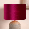 Bow 35cm Raspberry Velvet Cylinder Lampshade