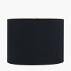 Mia 25cm Black Oval Poly Cotton Lampshade