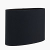 Mia 25cm Black Oval Poly Cotton Lampshade