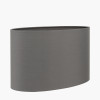 Mia 25cm Steel Grey Oval Cotton Mix Lampshade