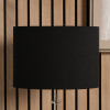 Mia 25cm Black Oval Poly Cotton Lampshade