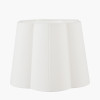 Posy 30cm White Handloom Scalloped Tapered Lampshade