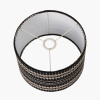 Ladakh 35cm Black and White Woven  Cylinder Lampshade