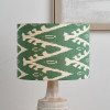 Lars 30cm Racing Green Ikat Patterned Cylinder Lampshade