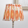 Izara 30cm Cinnamon Ikat Patterned Mushroom Pleat Tapered Shade