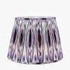 Izara 30cm Lilac Ikat Patterned Mushroom Pleat Tapered Shade