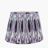 Izara 30cm Lilac Ikat Patterned Mushroom Pleat Tapered Shade