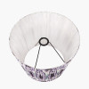 Izara 30cm Lilac Ikat Patterned Mushroom Pleat Tapered Shade