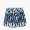 Izara 30cm Ocean Blue Ikat Patterned Mushroom Pleat Tapered Shade