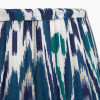 Izara 30cm Ocean Blue Ikat Patterned Mushroom Pleat Tapered Shade