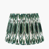 Izara 30cm Racing Green Ikat Patterned Mushroom Pleat Tapered Shade