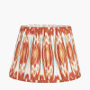 Izara 40cm Cinnamon Ikat Patterned Mushroom Pleat Tapered Shade