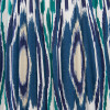 Izara 40cm Ocean Blue Ikat Patterned Mushroom Pleat Tapered Shade