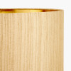 Stellan 35cm Gold Slubbed Faux Silk Gold Lined Cylinder Lampshade