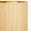 Stellan 40cm Gold Slubbed Faux Silk Gold Lined Cylinder Lampshade