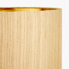 Stellan 45cm Gold Slubbed Faux Silk Gold Lined Cylinder Lampshade