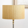 Stellan 45cm Gold Slubbed Faux Silk Gold Lined Cylinder Lampshade