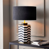 Stellan 40cm Black Slubbed Faux Silk Gold Lined Cylinder Lampshade