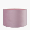 Rene 25cm Blush Velvet Cylinder Lampshade