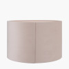 Rene 25cm Greige Velvet Cylinder Lampshade