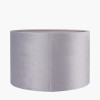 Rene 25cm Light Grey Velvet Cylinder Lampshade