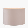 Rene 30cm Greige Velvet Cylinder Lampshade