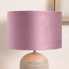 Rene 25cm Blush Velvet Cylinder Lampshade