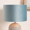 Rene 25cm Duck Egg Velvet Cylinder Lampshade