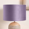 Rene 25cm Lilac Velvet Cylinder Lampshade