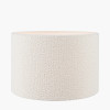 Rouen 30cm White Boucle Cylinder Lampshade