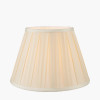 Maya 30cm Almond Silk Box Pleat Tapered Lampshade