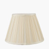 Maya 30cm Almond Silk Box Pleat Tapered Lampshade