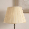 Maya 30cm Almond Silk Box Pleat Tapered Lampshade