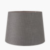 Lys 25cm Steel Grey Self Lined Linen Tapered Lampshade