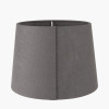 Lys 25cm Steel Grey Self Lined Linen Tapered Lampshade