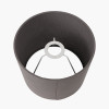 Lys 25cm Steel Grey Self Lined Linen Tapered Lampshade