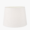 Lys 25cm White Self Lined Linen Tapered Lampshade