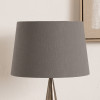 Lys 40cm Steel Grey Self Lined Linen Tapered Lampshade