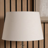 Lys 40cm White Self Lined Linen Tapered Lampshade