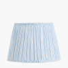 Thiago 30cm Ocean Blue Stripe Mushroom Pleat Tapered Lampshade