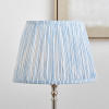 Thiago 30cm Ocean Blue Stripe Mushroom Pleat Tapered Lampshade