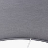 Lino 25cm Steel Grey Self Lined Linen Drum Shade